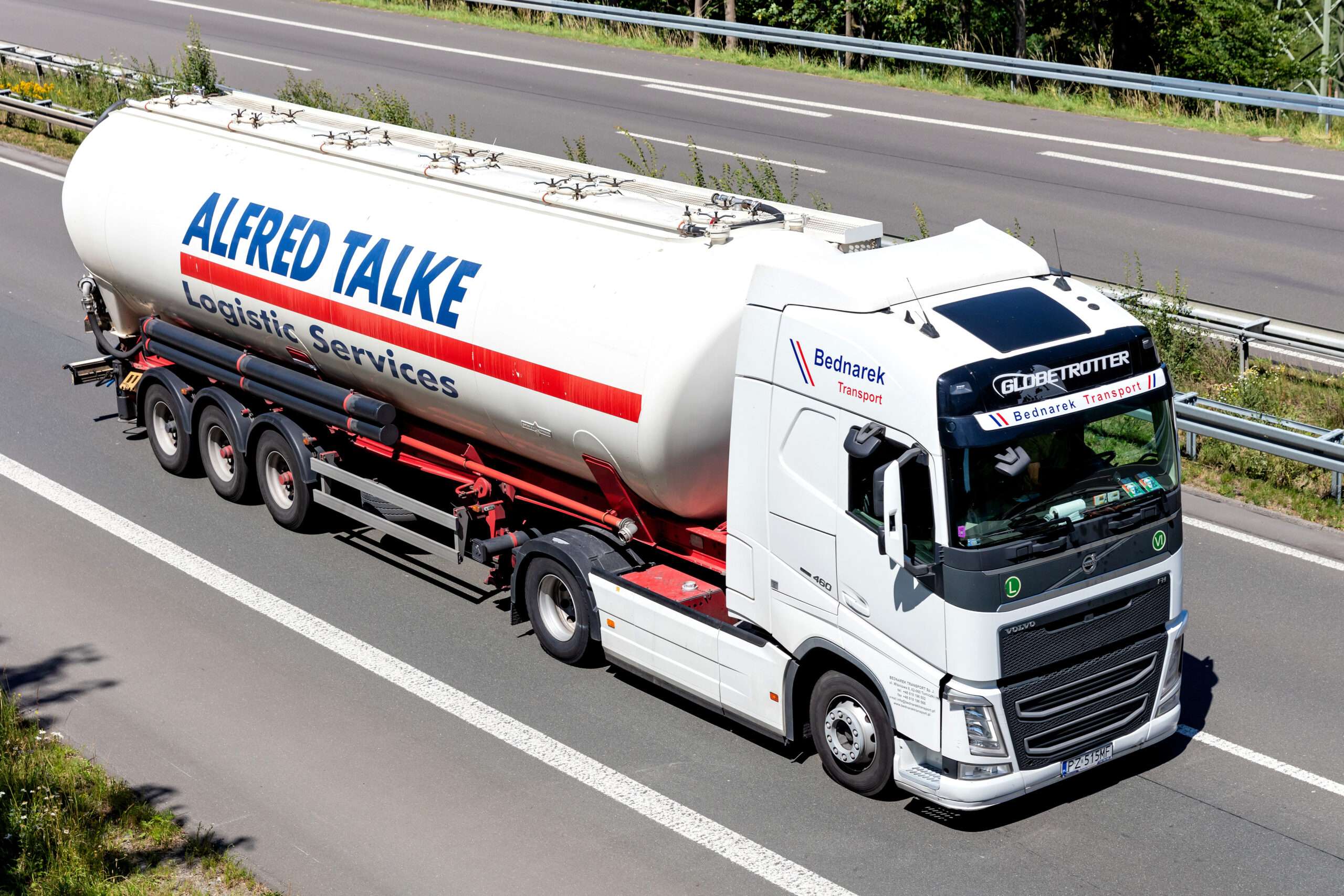 WIEHL, GERMANY – JUNE 26, 2020: Bednarek Volvo FH truck with Alf